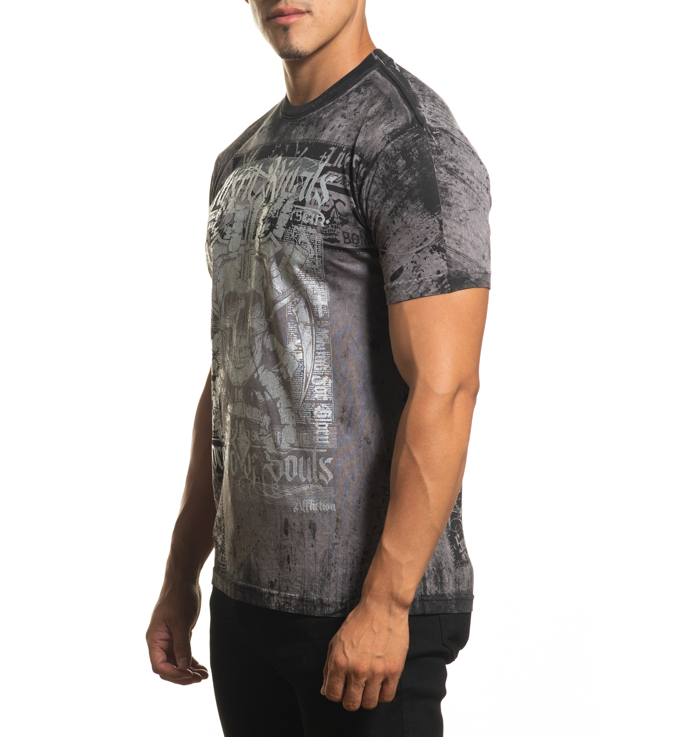 Футболка Affliction Misfit Rivals A24322 Excalibur Lava Wash фото