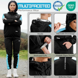 Костюм-сауна RDX H1 Weight Loss Sauna Suit Sky Blue фото