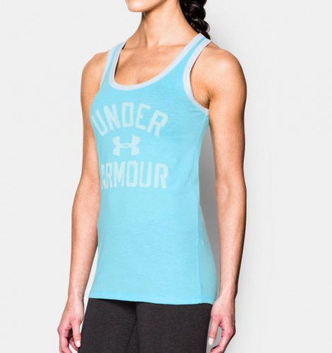Womens Under Armour Favorite Graphic Tank Sky Blue price