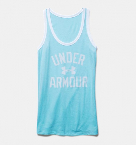Womens Under Armour Favorite Graphic Tank Sky Blue photo