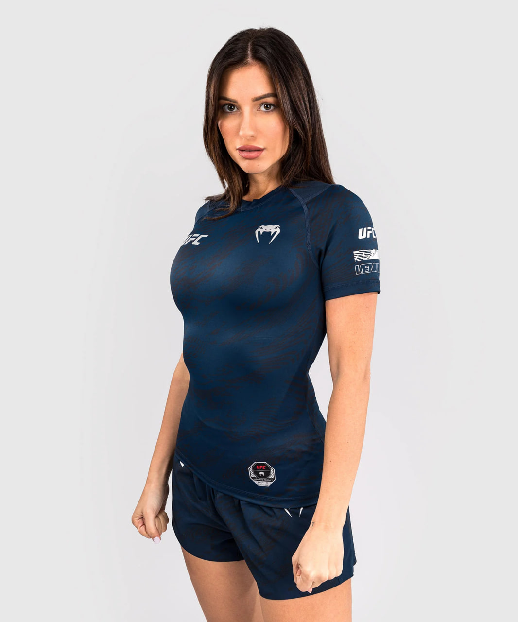 Жіночий рашгард UFC Venum FIGHT WEEK 4.0 Womens Short Sleeve Rashguards Blue