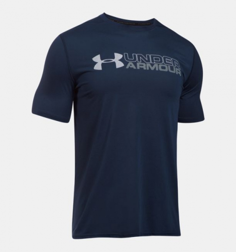 Under Armour Threadborne Wordmark Navy T-shirt photo
