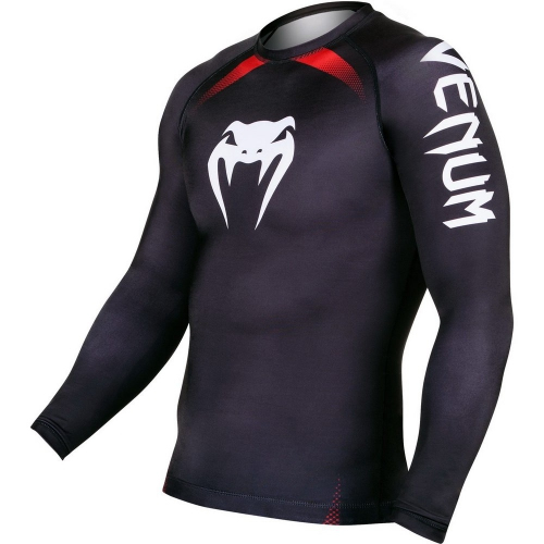 Рашгард Venum No Gi IBJJF Approved Rash Guard Black Red фото