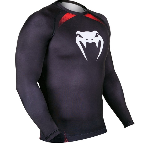Рашгард Venum No Gi IBJJF Approved Rash Guard Black Red оригинал