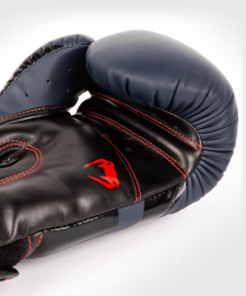 Боксерские перчатки Venum Elite Boxing Gloves Navy Blue Black-Red, Фото № 3