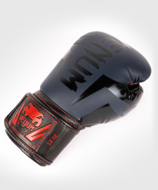 Боксерские перчатки Venum Elite Boxing Gloves Navy Blue Black-Red, Фото № 2