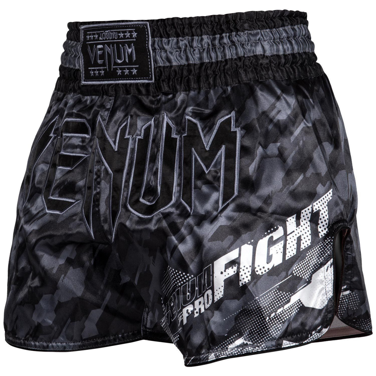 Шорты для тайского бокса Venum Tecmo Muay Thai Shorts Dark Grey