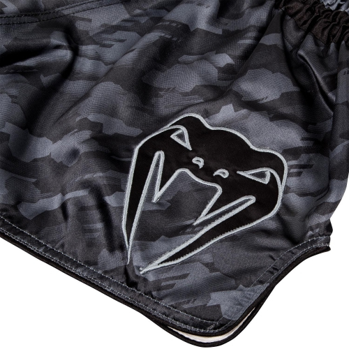 Шорти для тайсього боксу Venum Tecmo Muay Thai Shorts Dark Grey оригінал