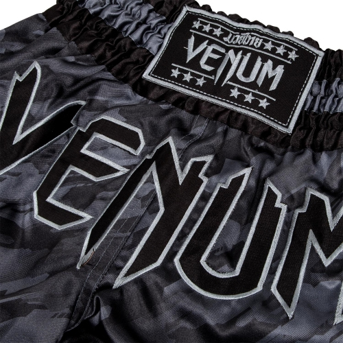 Шорти для тайсього боксу Venum Tecmo Muay Thai Shorts Dark Grey розмір