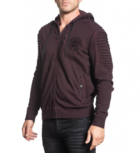 Affliction Zip It Hoodie Rio Red price