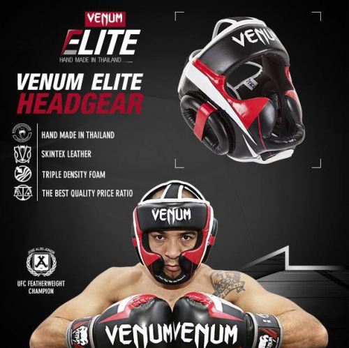 Шлем Venum Elite Headgear Black купить