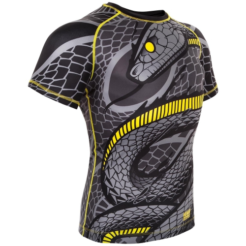 Рашгард Venum Snaker Rashguard Short Sleeves Black Yellow ціна