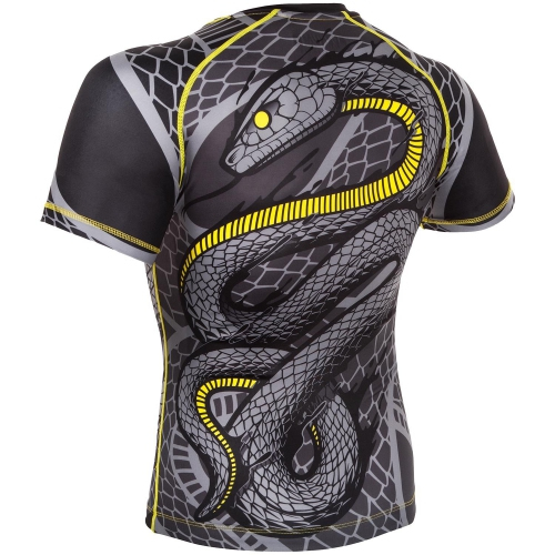 Рашгард Venum Snaker Rashguard Short Sleeves Black Yellow фото