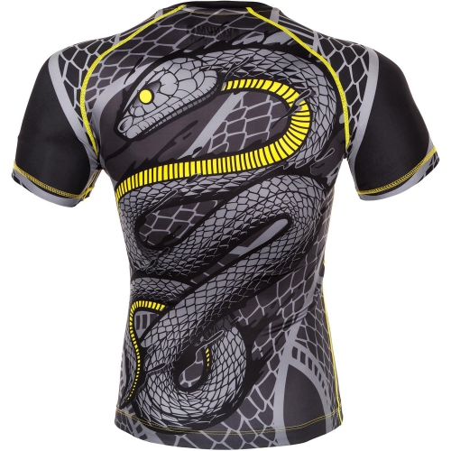 Рашгард Venum Snaker Rashguard Short Sleeves Black Yellow купити