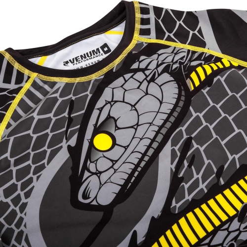 Рашгард Venum Snaker Rashguard Short Sleeves Black Yellow оригінал