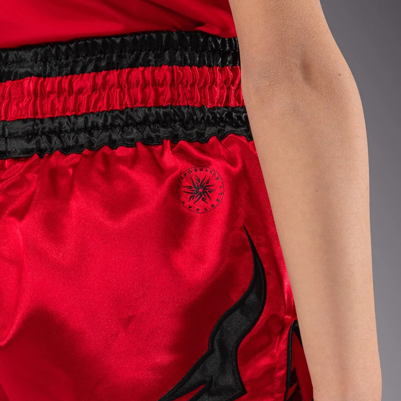 Venum Inferno Kids Muay Thai shorts Cherry Red  photo
