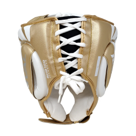 Боксерский шлем Rival RHG100 Professional Headgear White Gold, Фото № 4