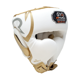 Боксерский шлем Rival RHG100 Professional Headgear White Gold