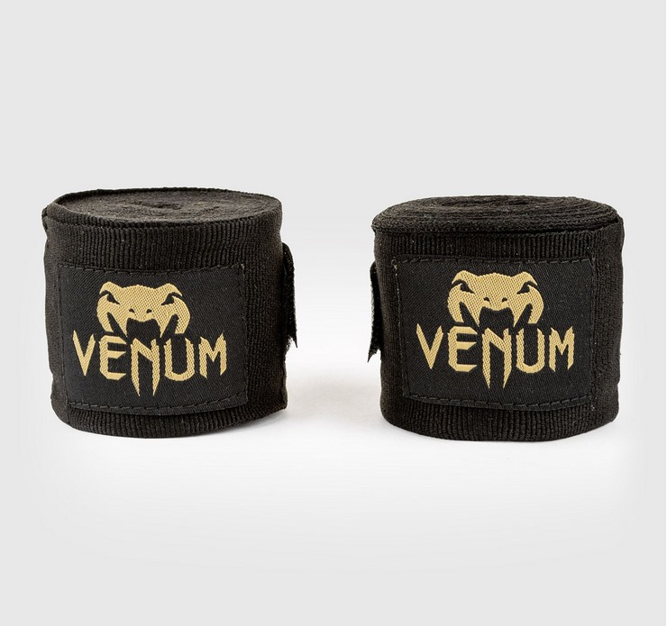 Боксерские бинты Venum Kontact Boxing Handwraps - 4m Black Gold