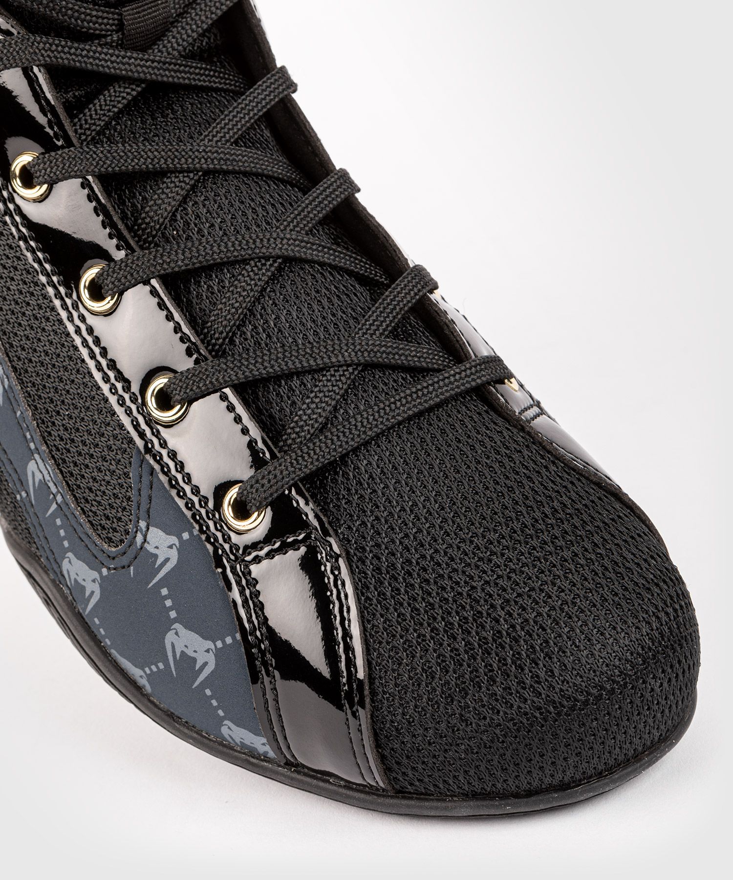 Venum Elite Evo Monogram Boxing Shoes Black Navy Blue size