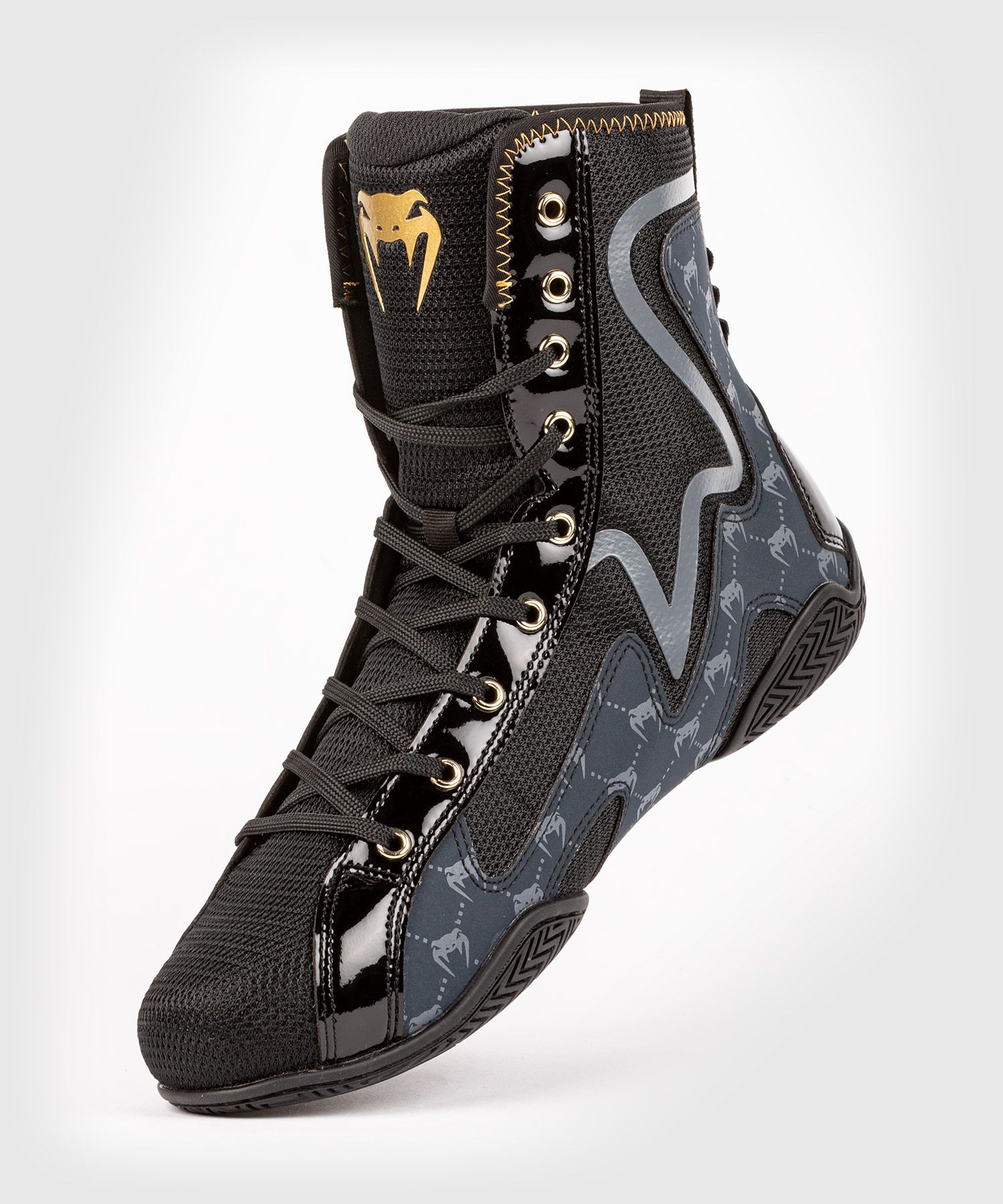 Venum Elite Evo Monogram Boxing Shoes Black Navy Blue buy