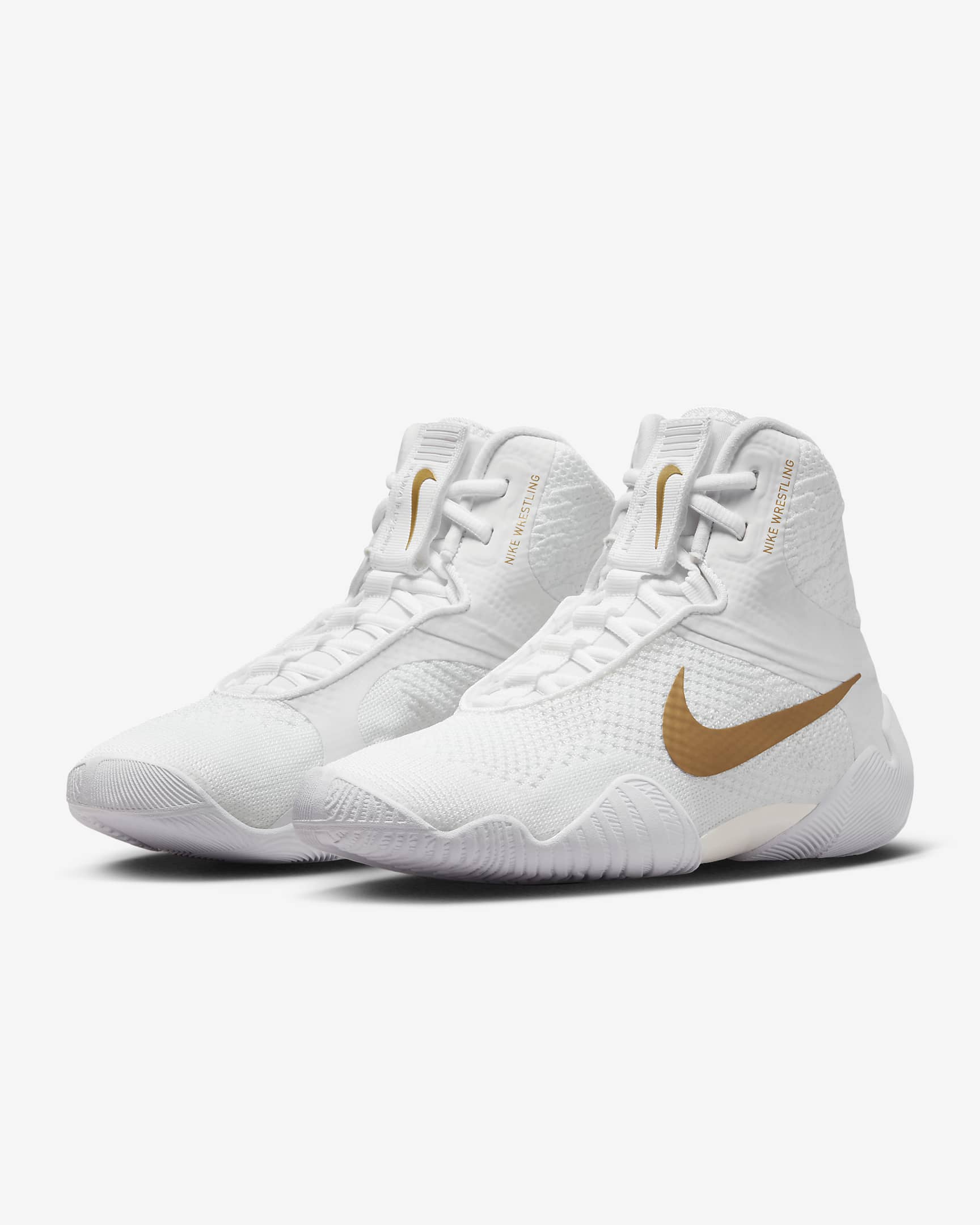 Борцовки Nike Tawa Wrestling Shoes White Metallic Gold цена