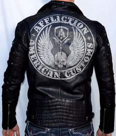 Кожаная куртка Affliction American Reborn Jacket, Фото № 2