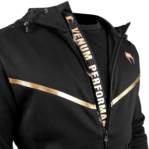 Толстовка Venum Laser Evo Hoody Black Gold оригинал