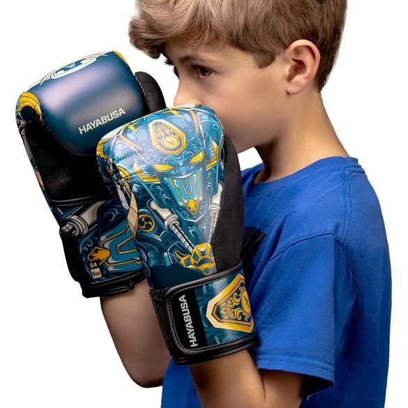 Боксерські рукавиці для дітей Hayabusa S4 Youth Epic Boxing Gloves Blue Robot ціна