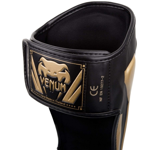 Защита голени Venum Elite Standup Shinguards Black Gold цена