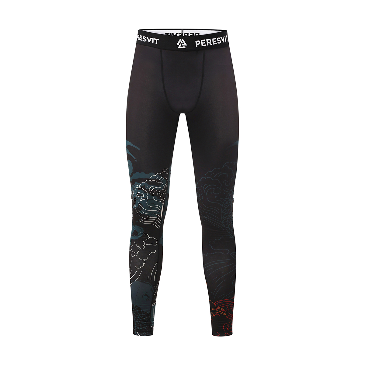 Компрессионные штаны Peresvit Koi MMA Leggins Blue Orange Red