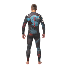 Компресійні штани Peresvit Koi MMA Leggins Blue Orange Red розмір