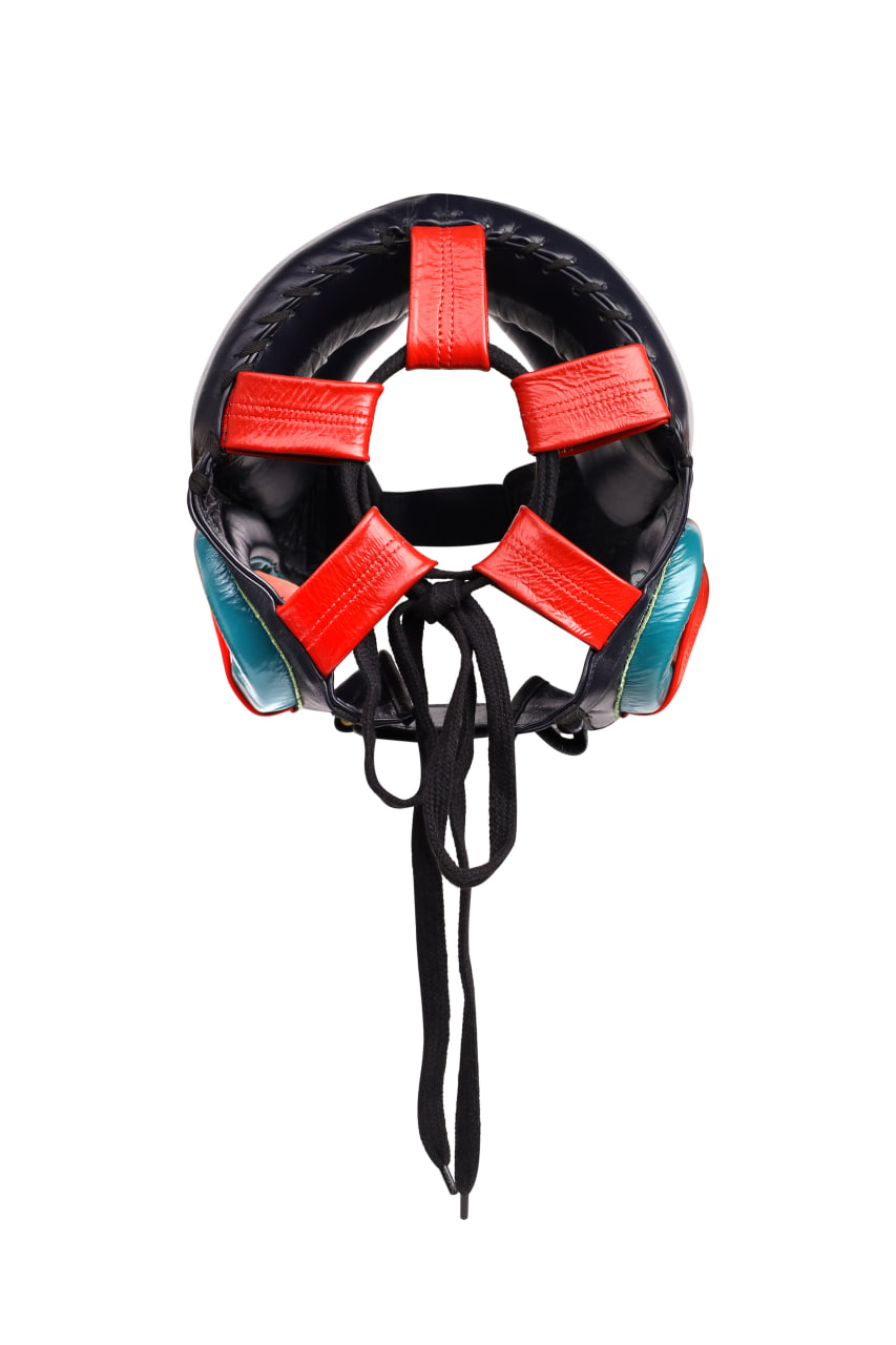 Боксерський шолом Peresvit Momentum 2.0 Leather Armor Plating Headgear Deep Blue фото