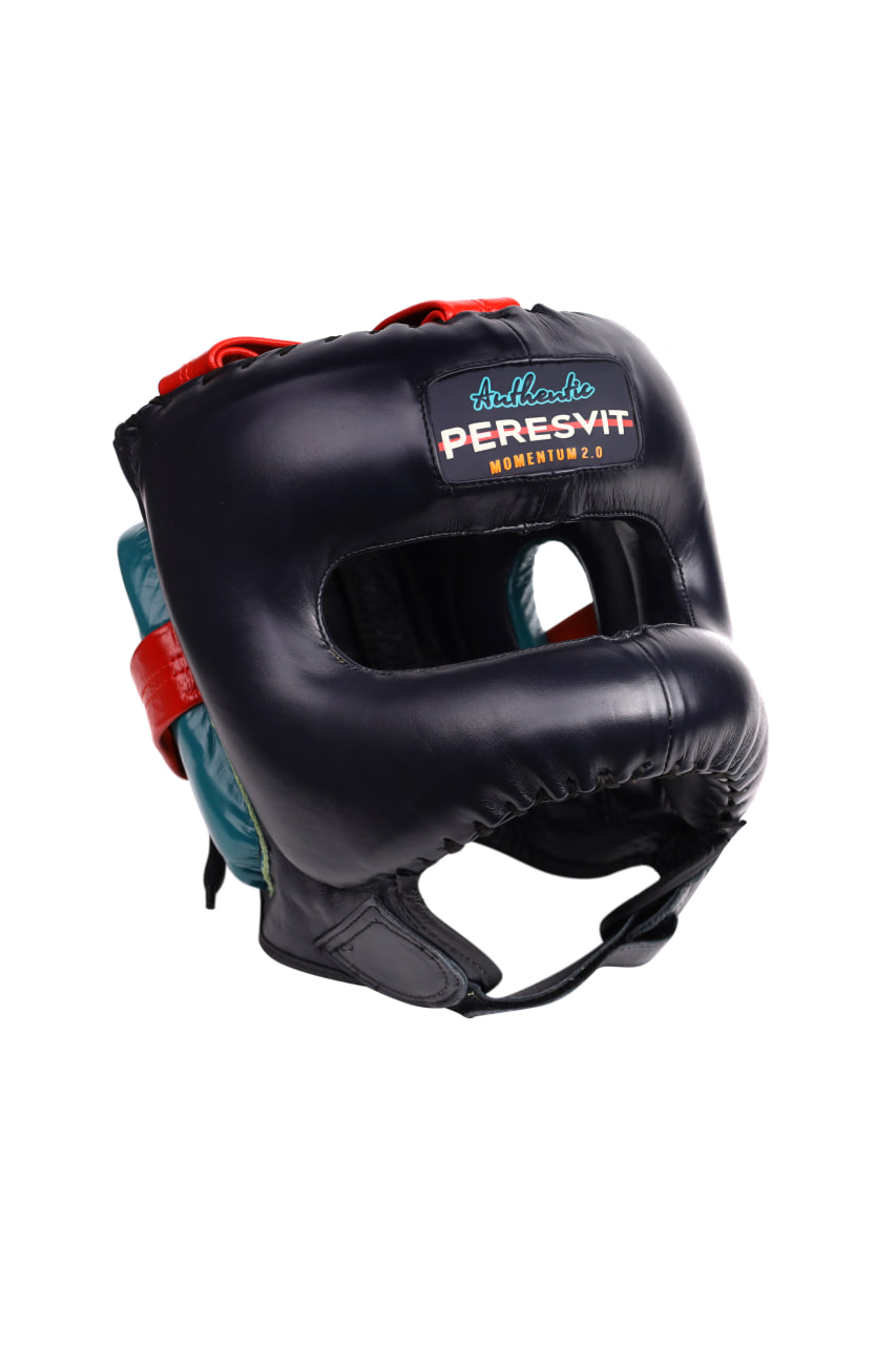 Боксерський шолом Peresvit Momentum 2.0 Leather Armor Plating Headgear Deep Blue ціна
