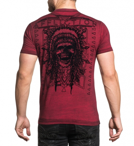 Футболка Affliction AC Mohawk T-Shirt Red купить