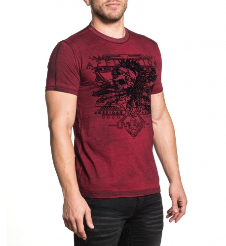 Футболка Affliction AC Mohawk T-Shirt Red цена