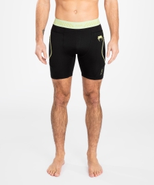 Venum Fusion 2.0 Mens Vale Tudo Black Yellow compression shorts
