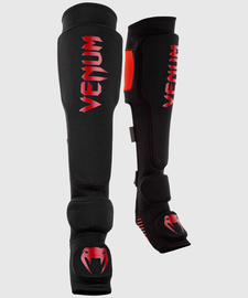 Защита ног Venum Kontact Evo Shinguards Black Red