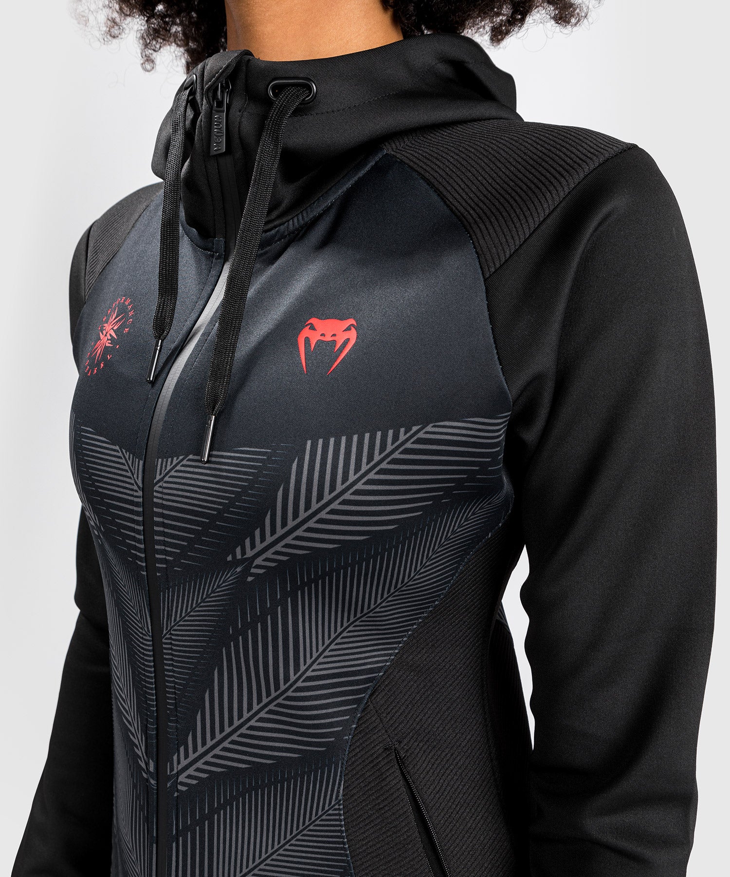 Женская толстовка Venum Phantom Hoodie For Women Black Red размер