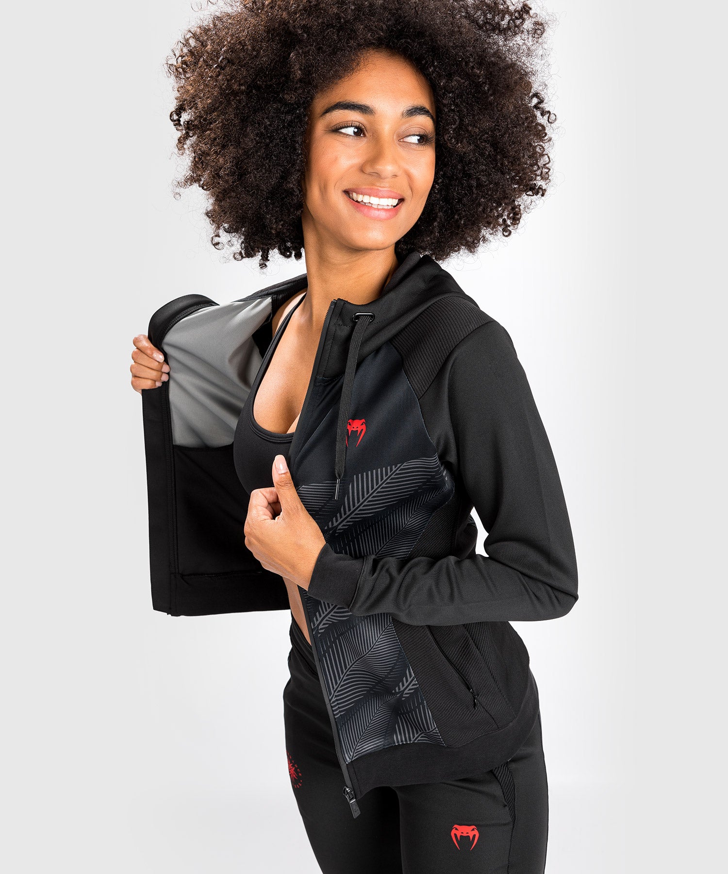 Женская толстовка Venum Phantom Hoodie For Women Black Red фото