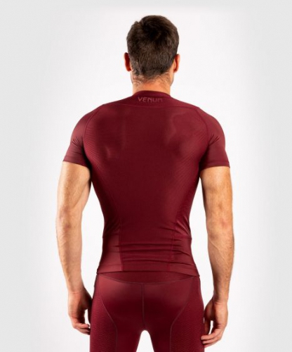 Рашгард з коротким рукавом Venum G-Fit Rashguard Short Sleeves Burgundy фото