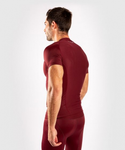Рашгард з коротким рукавом Venum G-Fit Rashguard Short Sleeves Burgundy ціна