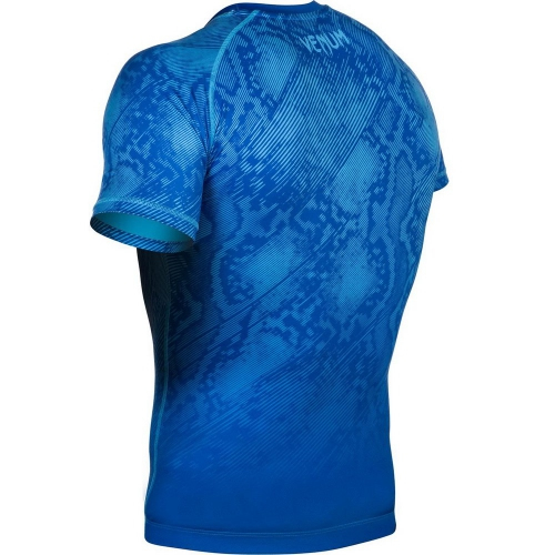 Компрессионная футболка Venum Fusion Compression T-shirt Blue Short  Sleeves купить