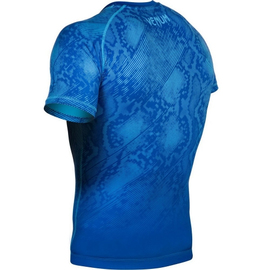 Компрессионная футболка Venum Fusion Compression T-shirt Blue Short  Sleeves, Фото № 2
