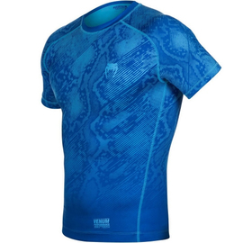Компрессионная футболка Venum Fusion Compression T-shirt Blue Short  Sleeves, Фото № 5