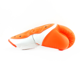 Боксерские перчатки Twins Velcro Extra Design BGVL6-MK White Orange, Фото № 3
