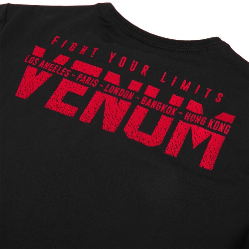 Venum Signature T-shirt Short Sleeves Black Red photo