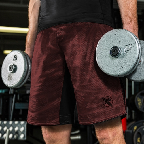 Шорти для MMA Hayabusa Hexagon Fight Shorts Burgundy оригінал