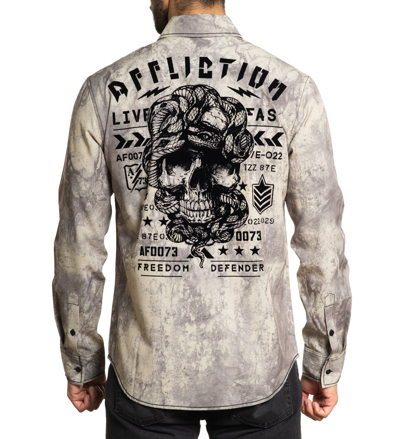 Рубашка Affliction Scorn Longsleeve Woven Khaki купить