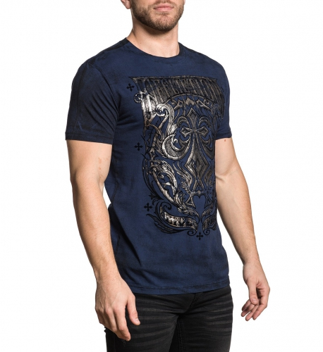Футболка Affliction Fleur Frame T-shirt Navy фото